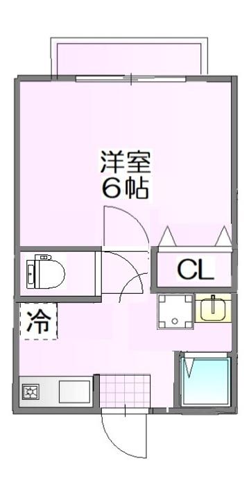 白山第1グリーンコーポ(1K/1階)の間取り写真