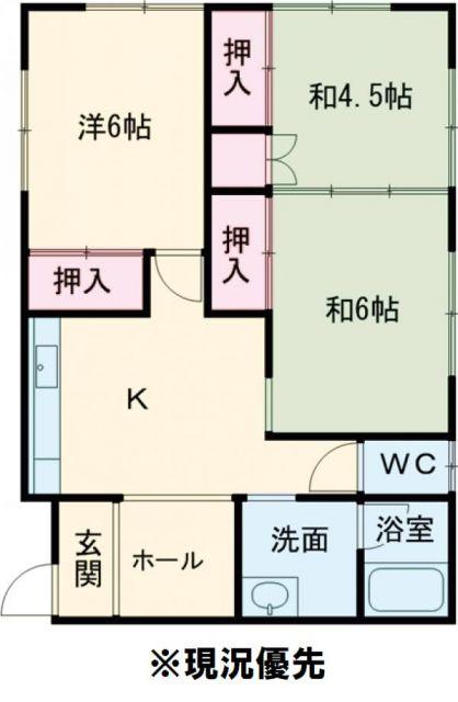末広コーポ(3DK/2階)の間取り写真