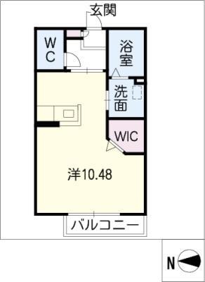 AC岡崎II(1K/2階)の間取り写真