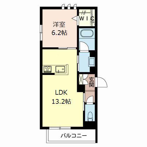 SHAMAISON鳴尾(1LDK/2階)の間取り写真