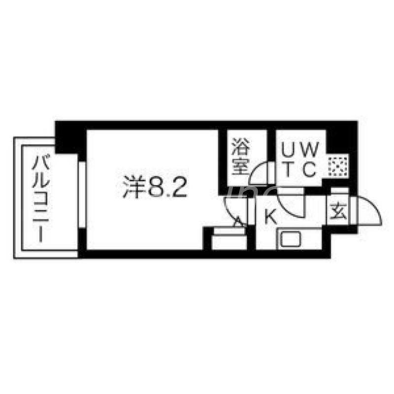 TS SQUARE城東野江(1K/2階)の間取り写真