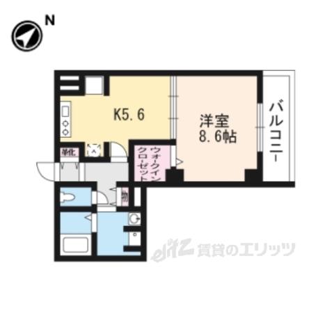 KDXレジデンス南草津(1DK/4階)の間取り写真