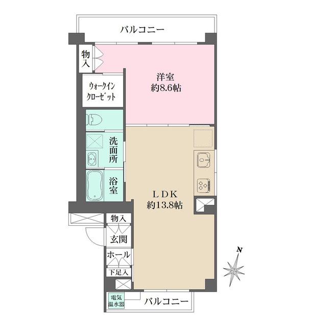NEOALES MIDORIMACHI(1LDK/3階)の間取り写真