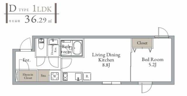 LIVEFLAT西荻窪(1LDK/1階)の間取り写真