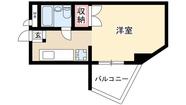 OS・SKYマンションII藤が丘(ワンルーム/4階)の間取り写真