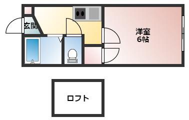 ACT18(1K/2階)の間取り写真