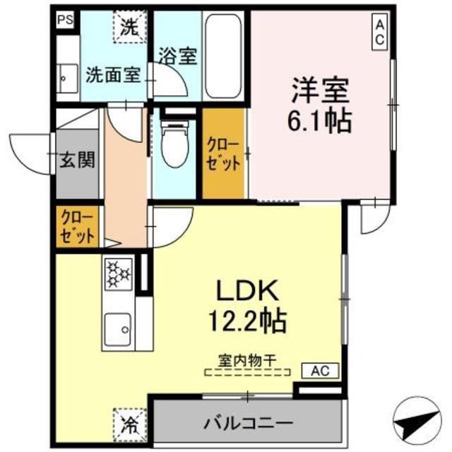 SISU(1LDK/3階)の間取り写真