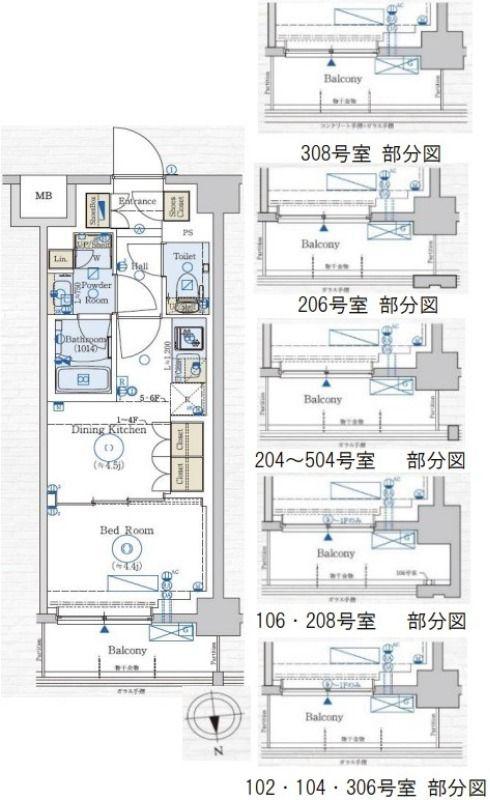 ジェノヴィア赤羽(1DK/3階)の間取り写真