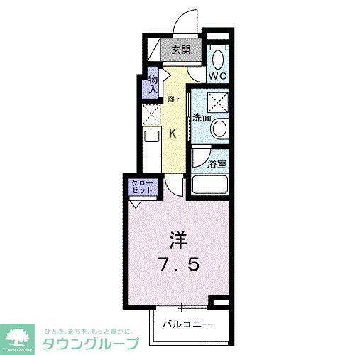 ライズ脇田町 A館(1K/3階)の間取り写真