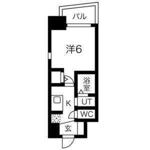 エステムコート名古屋ステーションクロス(1K/12階)の間取り写真