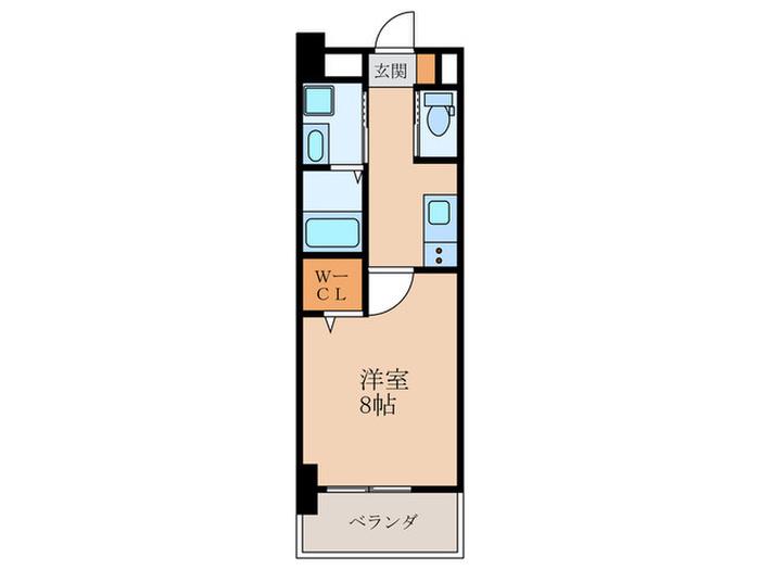 シュライン恵比寿タワーレジデンス(1K/3階)の間取り写真