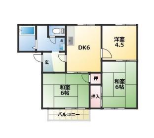 セルサス手柄(3DK/2階)の間取り写真