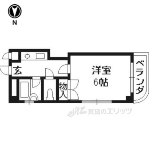 メモワール上桂(1K/3階)の間取り写真