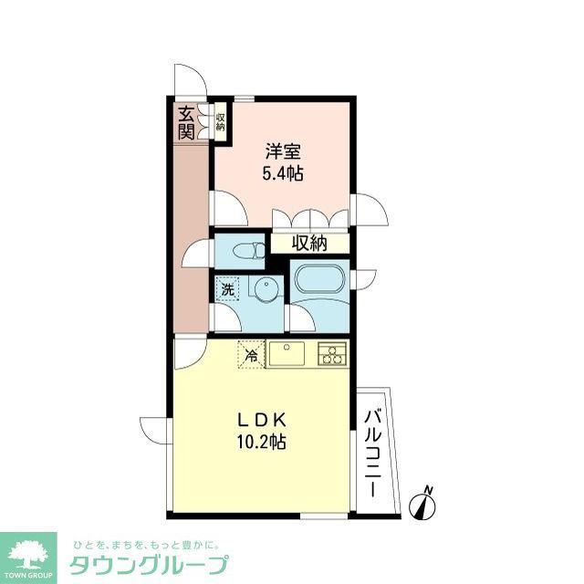 グリーンメゾン槇(1LDK/4階)の間取り写真