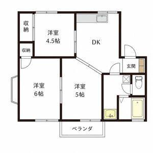 メゾンやしお(3DK/1階)の間取り写真