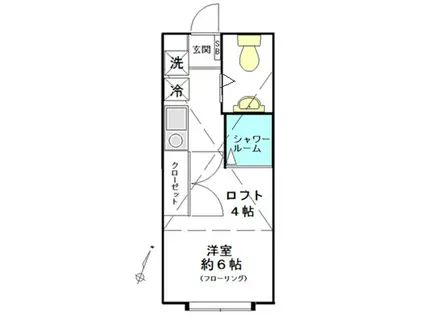 ヴィラ・フォルテ(ワンルーム/2階)の間取り写真