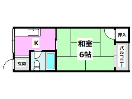 田中第一ビル(1K/4階)の間取り写真