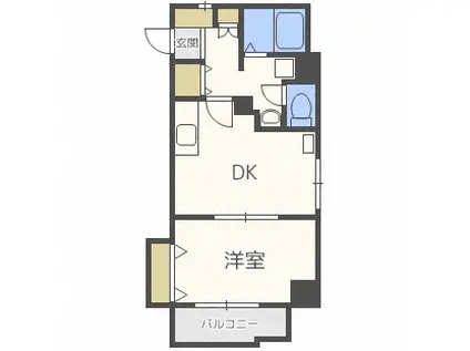 ヴィラN19(1DK/2階)の間取り写真