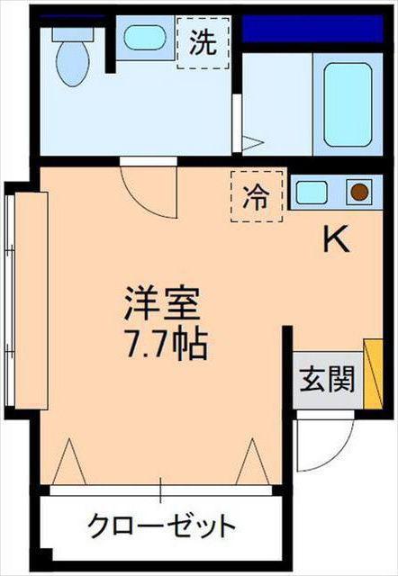 ハイム玉川通(ワンルーム/3階)の間取り写真