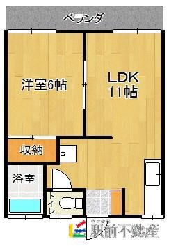 コーポ立野(1LDK/1階)の間取り写真