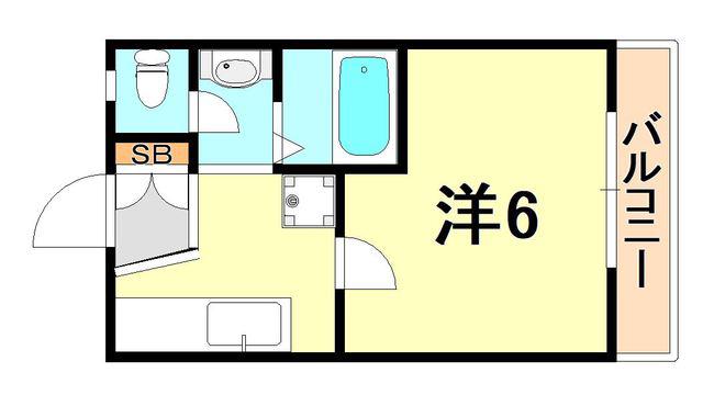 ファーストマンション(1K/1階)の間取り写真