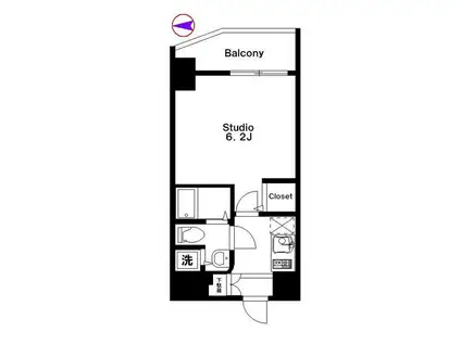 マリオン南青山(1K/11階)の間取り写真