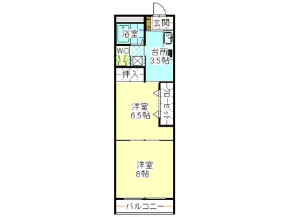 グレースライン(2K/4階)の間取り写真