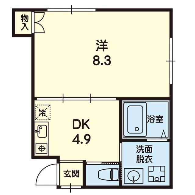 ZIN005(1DK/2階)の間取り写真