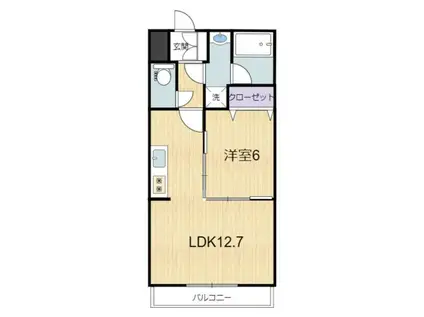 フォーシーズン(1LDK/2階)の間取り写真