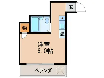 ハートイン代官町(ワンルーム/5階)の間取り写真