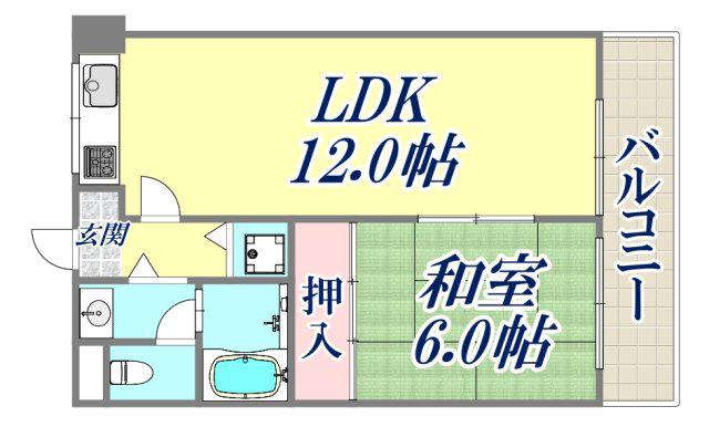 LAPIS(1LDK/3階)の間取り写真