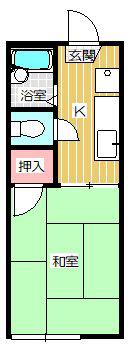 フレグランスジュン(1K/1階)の間取り写真