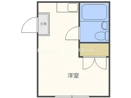 エスオーハイツ(ワンルーム/2階)の間取り写真