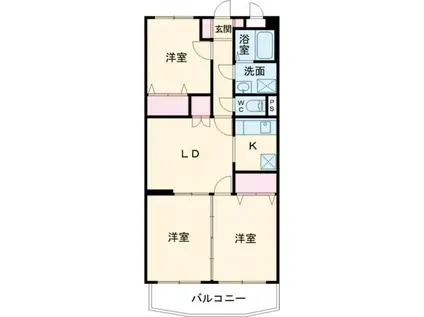 ファイン石上(3LDK/2階)の間取り写真