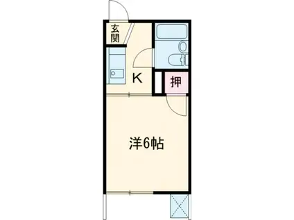 タウニィ児玉(1K/1階)の間取り写真