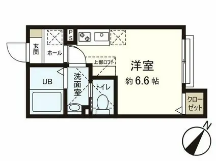 LA・VIE柏木(ワンルーム/2階)の間取り写真