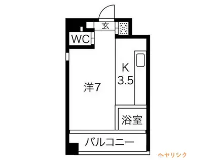 クレイタスパークIII(1K/4階)の間取り写真