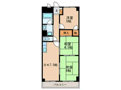 ベルトピア西明石VII(3DK/5階)の間取り写真