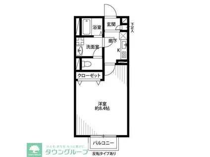 アムール AMICAL(1K/1階)の間取り写真