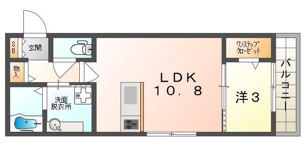 メゾン ジュネス(1LDK/1階)の間取り写真