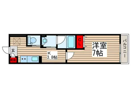 ジェイステージ船堀(1K/1階)の間取り写真