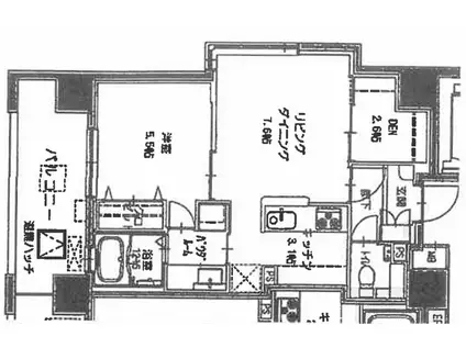 ガレット(1LDK/8階)の間取り写真