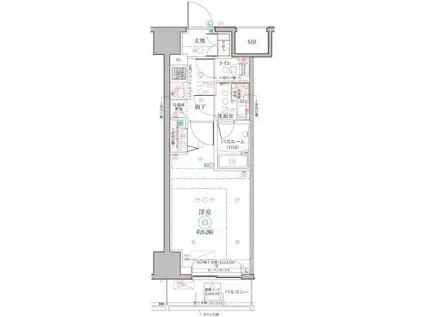 クレヴィスタお花茶屋(1K/10階)の間取り写真