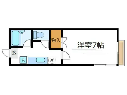 エーデンハイム(1K/2階)の間取り写真