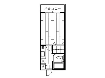 BCASA深谷IVRE-BORN(1K/2階)の間取り写真