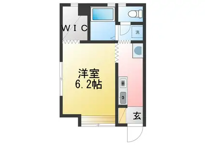 JR山手線 田端駅 徒歩7分 2階建 築27年(1K/1階)の間取り写真