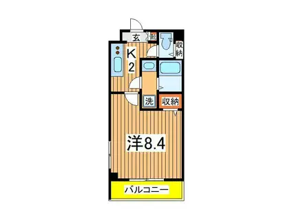 K RESIDENCE 柏(1K/7階)の間取り写真