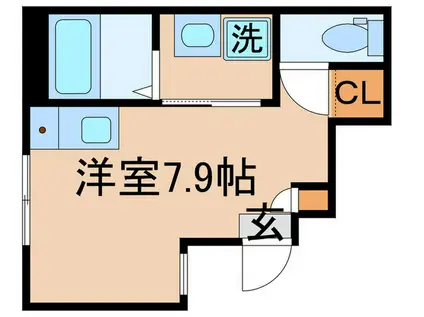 ベレガンス船橋VII(ワンルーム/1階)の間取り写真