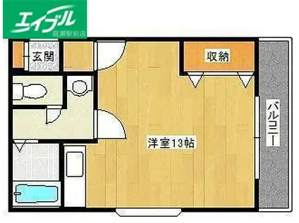 りんごの木II(ワンルーム/1階)の間取り写真