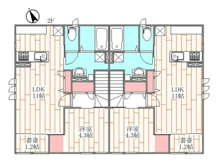 セレーノ(1LDK/2階)の間取り写真